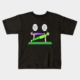 Acroyoga plank on plank pose Kids T-Shirt